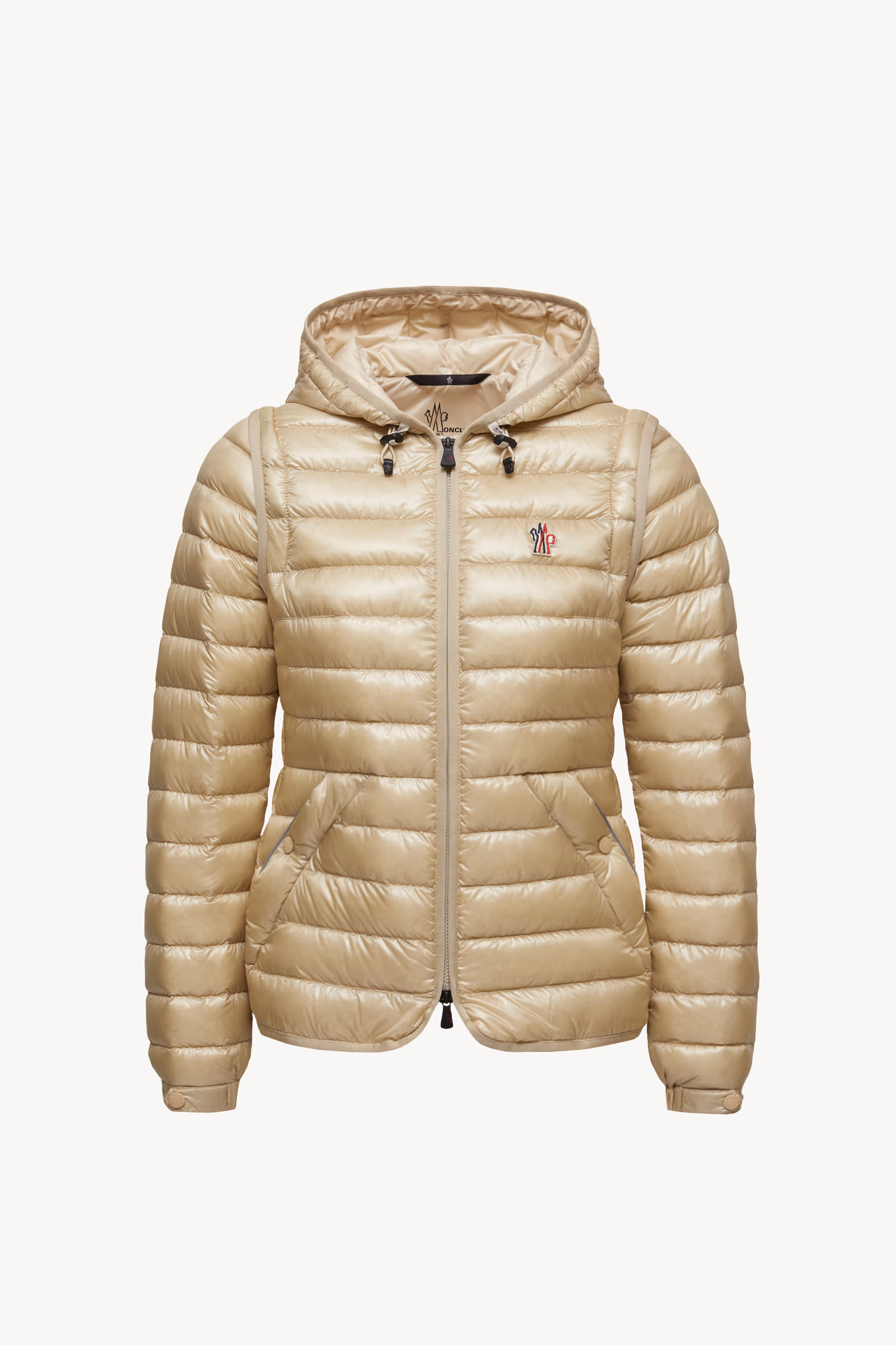Plumífero corto con capucha 2 en 1 Karura Mujer Beige Arena Moncler 2